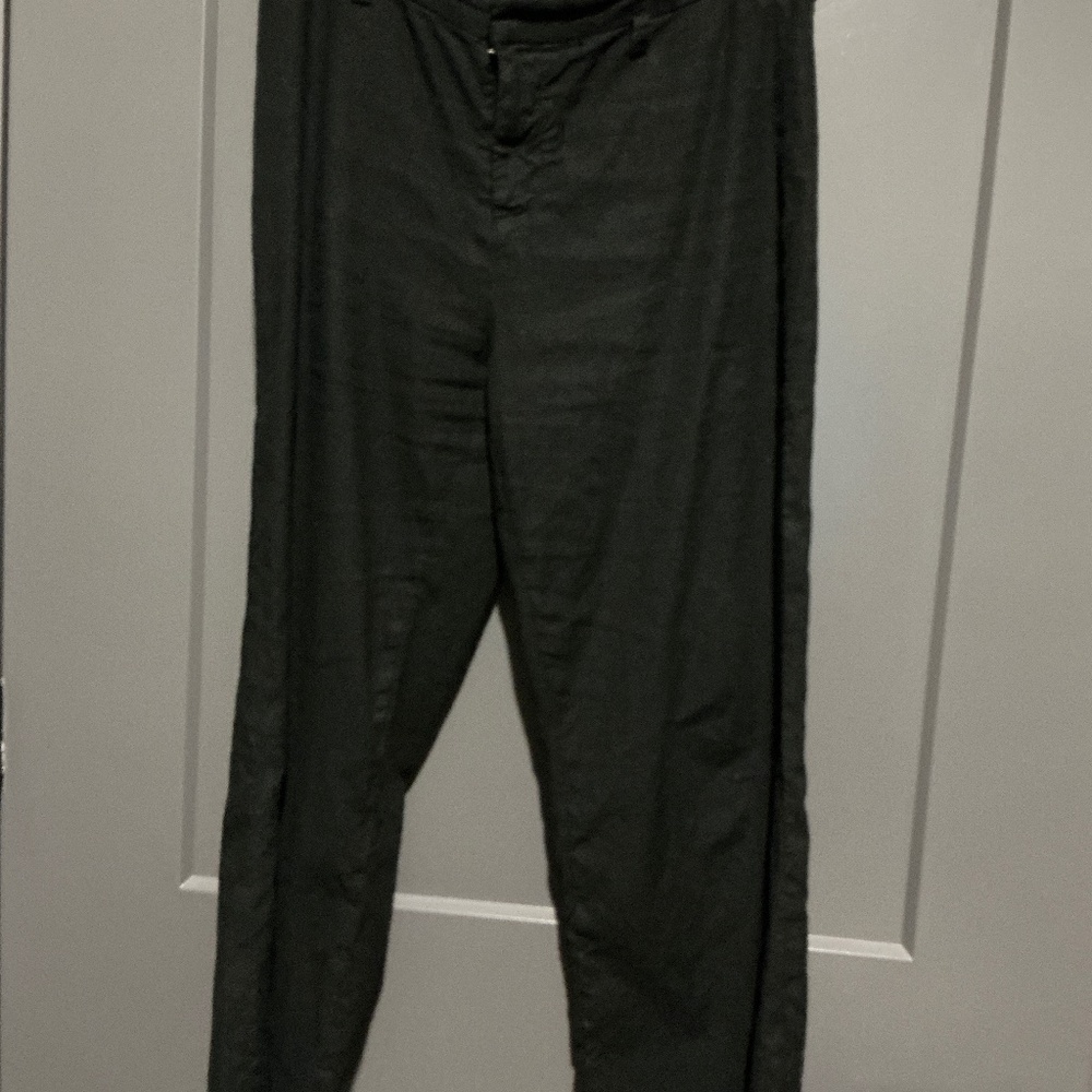 Frank & Eileen Kinsale Performance Linen Pants In Black